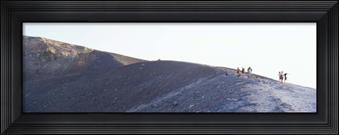 Framed Group of people on a mountain, Vulcano, Aeolian Islands, Italy Print