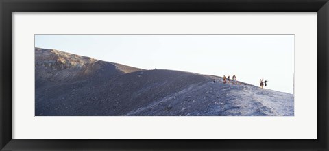 Framed Group of people on a mountain, Vulcano, Aeolian Islands, Italy Print