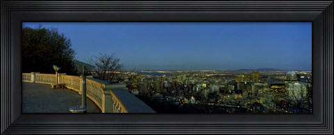 Framed City viewed from an observation point, Kondiaronk Belvedere, Mount Royal, Montreal, Quebec, Canada Print