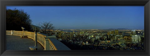 Framed City viewed from an observation point, Kondiaronk Belvedere, Mount Royal, Montreal, Quebec, Canada Print