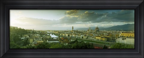 Framed High angle view of a city from Piazzale Michelangelo, Florence, Tuscany, Italy Print