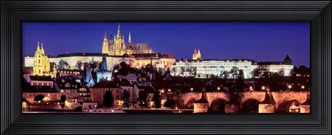 Framed Charles Bridge, Hradcany Castle, St. Vitus Cathedral, Prague, Czech Republic Print