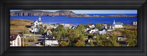 Framed Buildings at the coast, Trinity, Newfoundland Island,  Canada Print