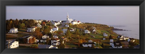 Framed Saint Anne des Monts, Gaspe Peninsula, Quebec, Canada Print