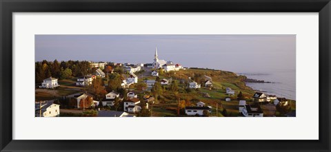 Framed Saint Anne des Monts, Gaspe Peninsula, Quebec, Canada Print