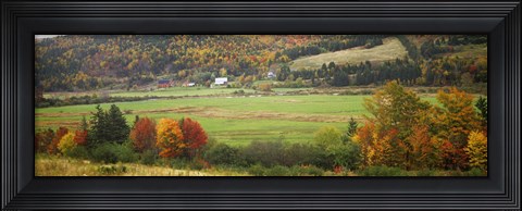 Framed Cape Breton Highlands near North East Margaree, Nova Scotia, Canada Print