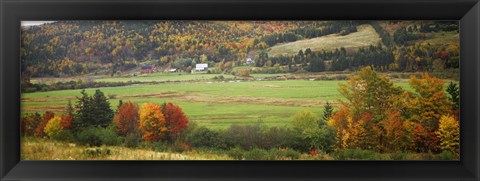 Framed Cape Breton Highlands near North East Margaree, Nova Scotia, Canada Print