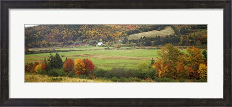 Framed Cape Breton Highlands near North East Margaree, Nova Scotia, Canada Print