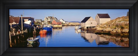 Framed Fishing village of Peggy&#39;s Cove, Nova Scotia, Canada Print
