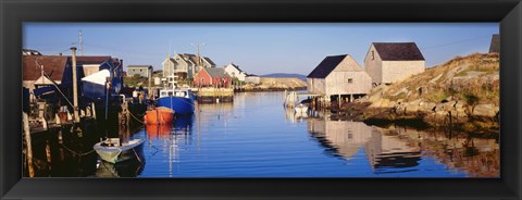 Framed Fishing village of Peggy&#39;s Cove, Nova Scotia, Canada Print