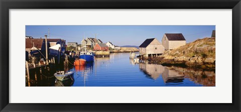 Framed Fishing village of Peggy&#39;s Cove, Nova Scotia, Canada Print