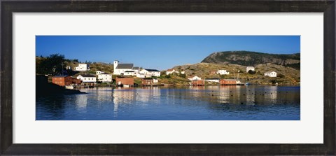 Framed Fishing village on an island, Salvage, Newfoundland, Newfoundland and Labrador, Canada Print