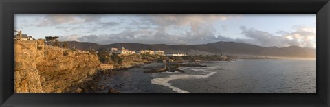 Framed Old whaling station with a town in the background, Hermanus, Western Cape Province, South Africa Print