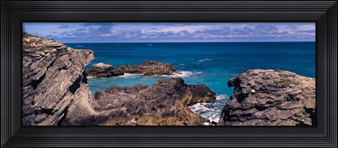 Framed Rock formations on the coast, Bermuda Print