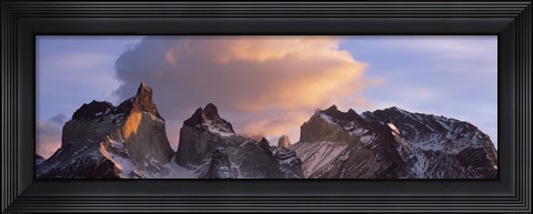 Framed Clouds over mountains, Torres Del Paine, Torres Del Paine National Park, Chile Print