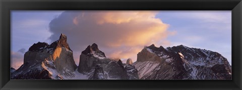 Framed Clouds over mountains, Torres Del Paine, Torres Del Paine National Park, Chile Print