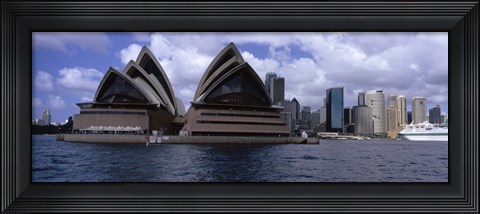 Framed Opera house at the waterfront, Sydney Opera House, Sydney Harbor, Sydney, New South Wales, Australia Print