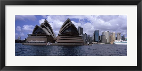 Framed Opera house at the waterfront, Sydney Opera House, Sydney Harbor, Sydney, New South Wales, Australia Print