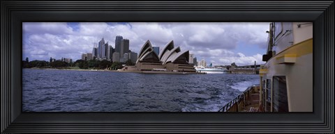 Framed Buildings at the waterfront, Sydney Opera House, Sydney Harbor, Sydney, New South Wales, Australia Print