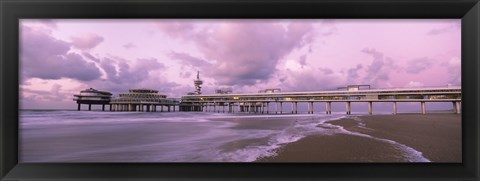 Framed Tourist resort at the seaside, Scheveningen, The Hague, South Holland, Netherlands Print