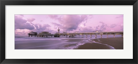 Framed Tourist resort at the seaside, Scheveningen, The Hague, South Holland, Netherlands Print