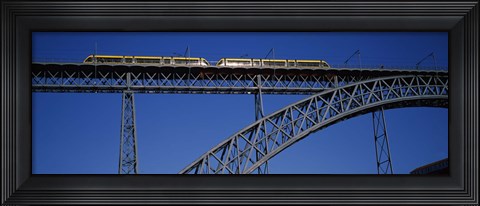 Framed Low angle view of a bridge, Dom Luis I Bridge, Duoro River, Porto, Portugal Print