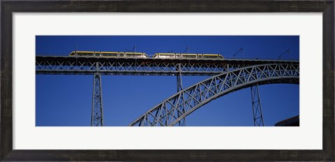 Framed Low angle view of a bridge, Dom Luis I Bridge, Duoro River, Porto, Portugal Print