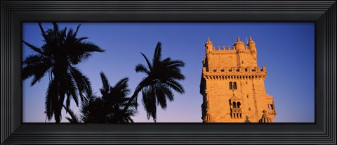Framed Low angle view of a tower, Torre De Belem, Belem, Lisbon, Portugal Print