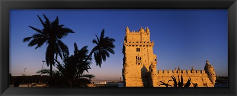 Framed Torre De Belem, Belem, Lisbon, Portugal Print