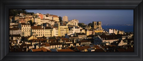 Framed Buildings in Alfama, Lisbon, Portugal Print