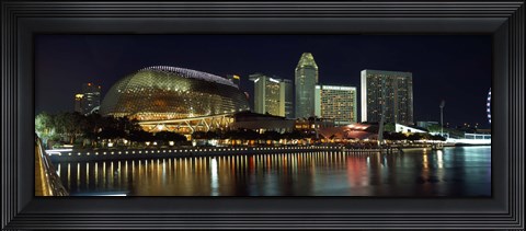 Framed Esplanade Theater, The Singapore Flyer, Singapore River, Singapore Print
