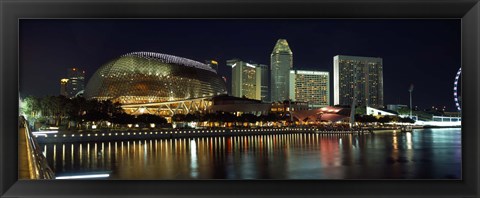 Framed Esplanade Theater, The Singapore Flyer, Singapore River, Singapore Print