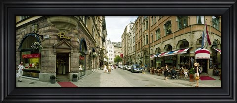 Framed Buildings in a city, Biblioteksgatan and Master Samuelsgatan streets, Stockholm, Sweden Print