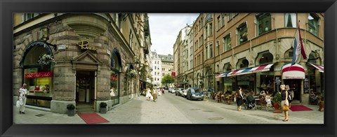 Framed Buildings in a city, Biblioteksgatan and Master Samuelsgatan streets, Stockholm, Sweden Print