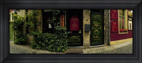 Framed Street corner, Patershol, Ghent, East Flanders, Flemish Region, Belgium Print
