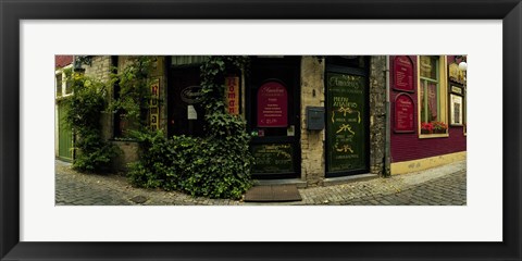 Framed Street corner, Patershol, Ghent, East Flanders, Flemish Region, Belgium Print