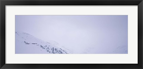 Framed High angle view of a ski resort, Arlberg, St. Anton, Austria Print