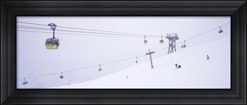 Framed Ski lifts in a ski resort, Arlberg, St. Anton, Austria Print