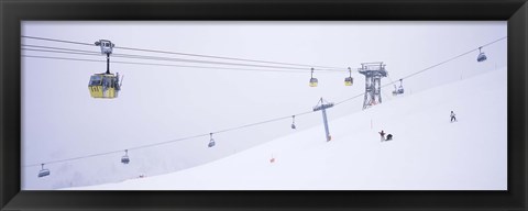 Framed Ski lifts in a ski resort, Arlberg, St. Anton, Austria Print