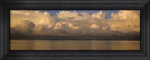 Framed Clouds over the sea Print