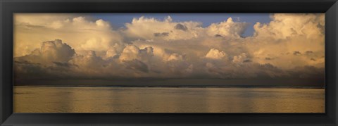 Framed Clouds over the sea Print