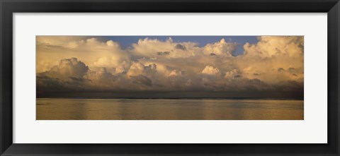 Framed Clouds over the sea Print