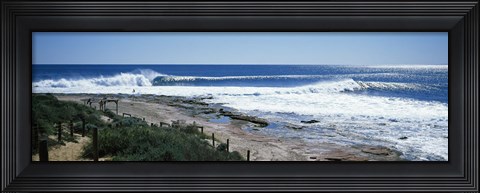 Framed Waves breaking on the beach, Western Australia, Australia Print