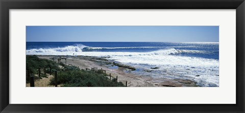 Framed Waves breaking on the beach, Western Australia, Australia Print