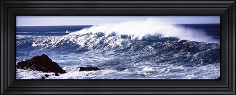 Framed Waves in the sea, Big Sur, California Print