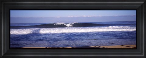 Framed Waves in the sea, North Shore, Oahu, Hawaii, USA Print