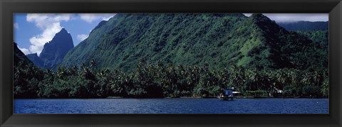 Framed Trees on the coast, Tahiti, French Polynesia Print