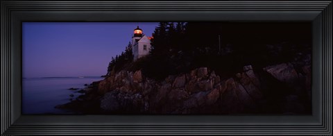 Framed Bass Head Lighthouse, Bass Harbor, Mount Desert Island, Maine Print