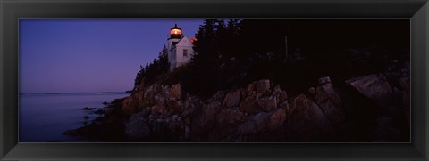 Framed Bass Head Lighthouse, Bass Harbor, Mount Desert Island, Maine Print