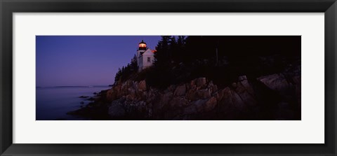 Framed Bass Head Lighthouse, Bass Harbor, Mount Desert Island, Maine Print